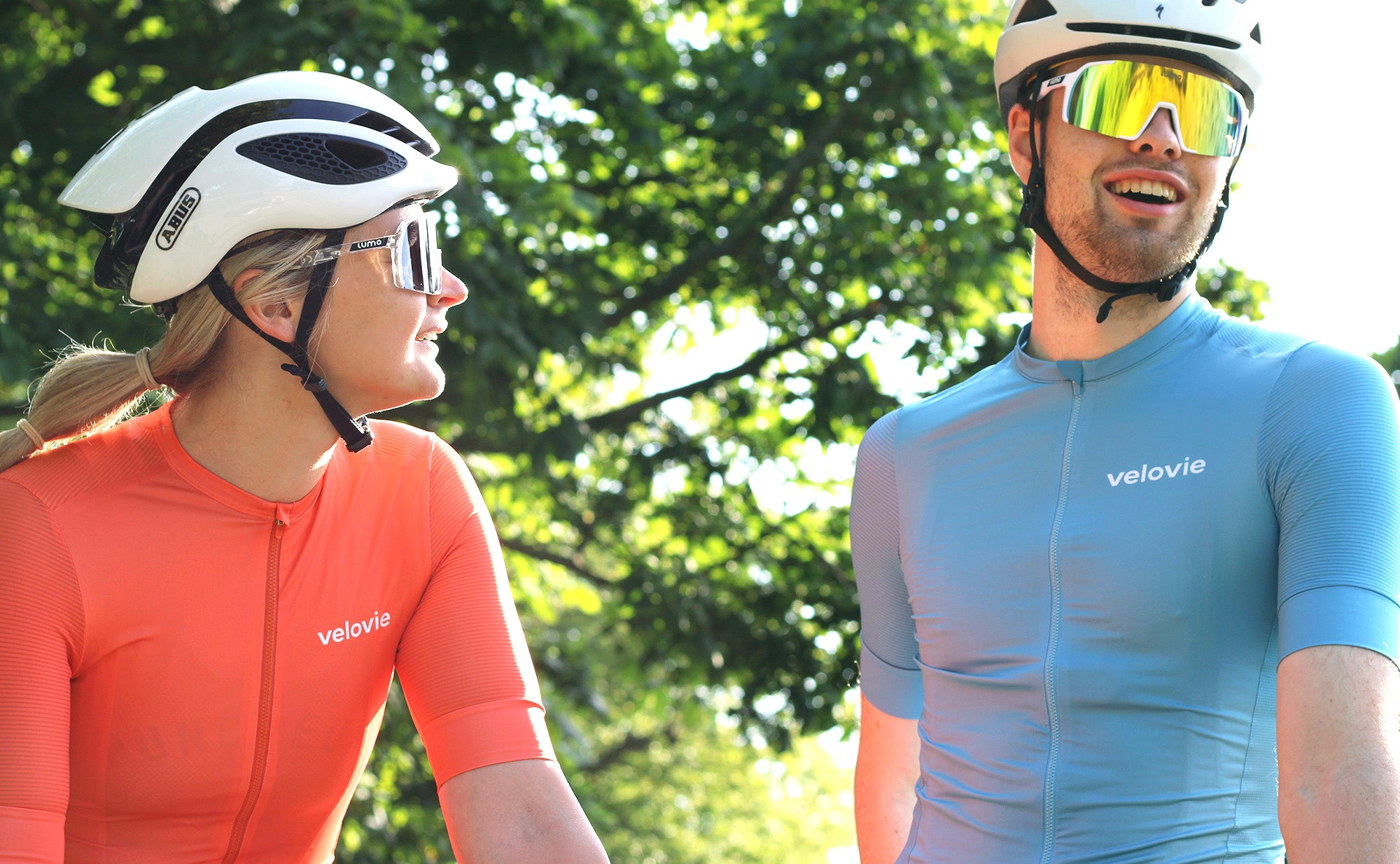Element Jersey in Coral Orange and Stormy Grey