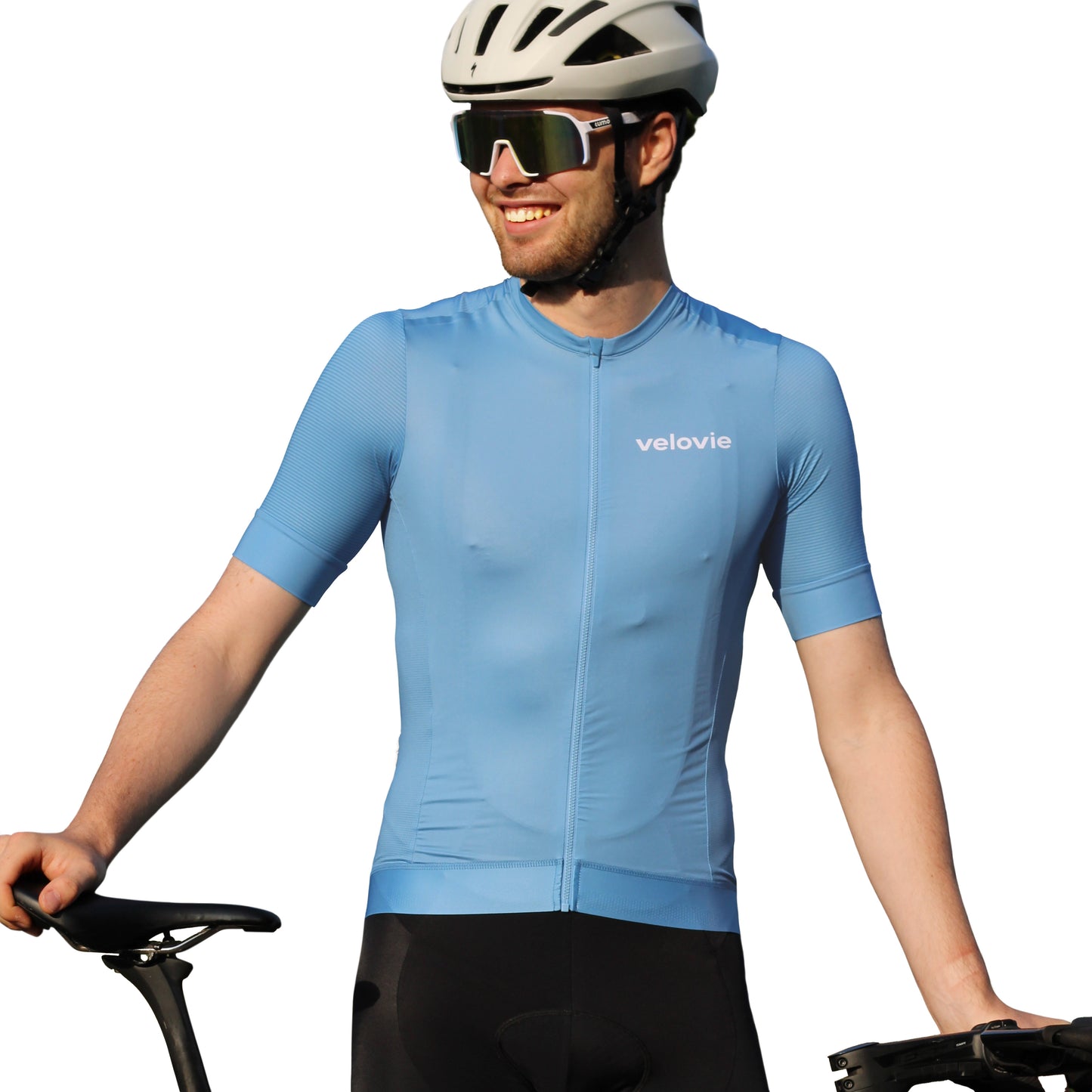 Velovie Element Cycling jersey in Stormy Blue