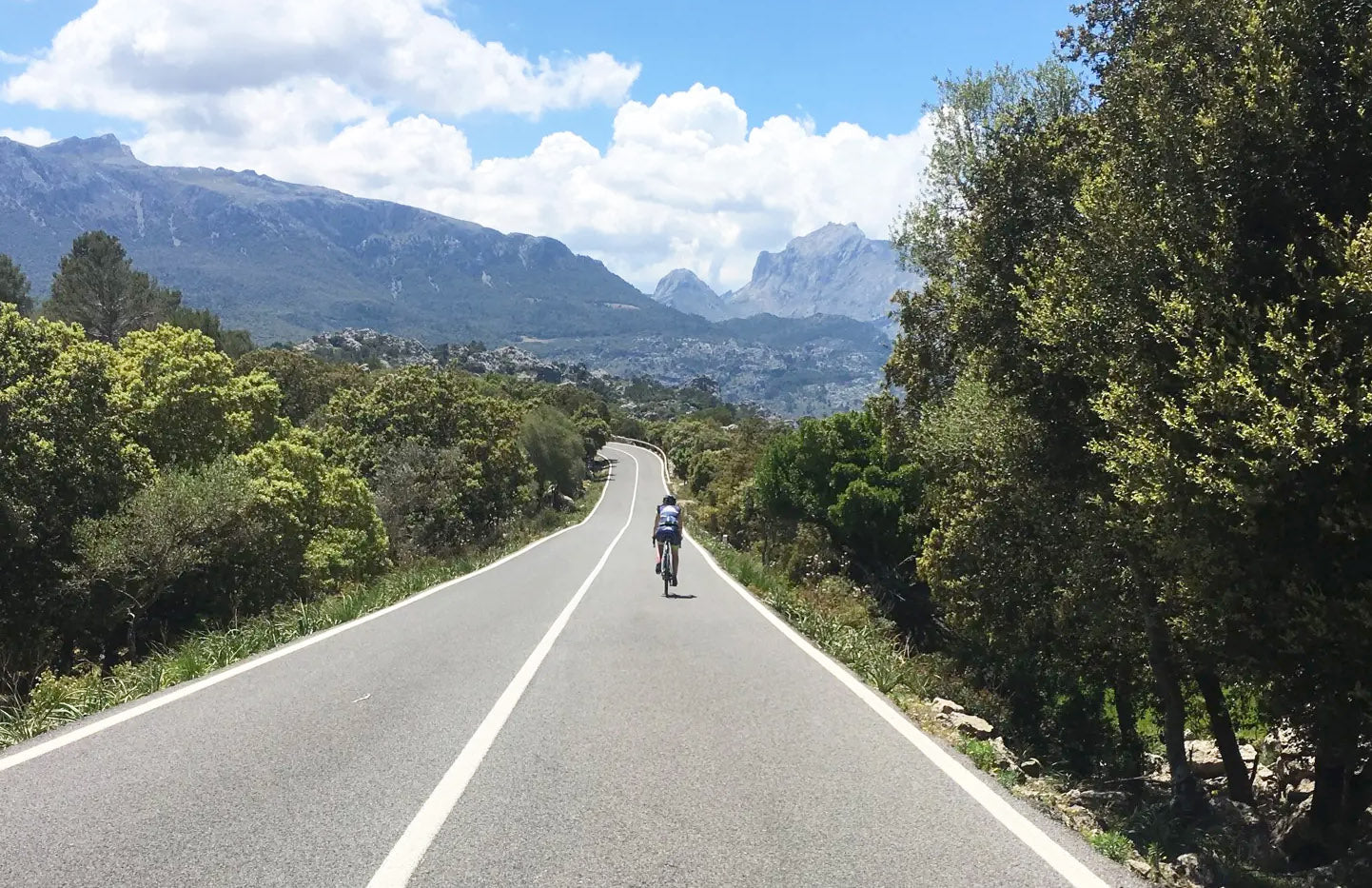 Rolling flat road along the top of the mountain