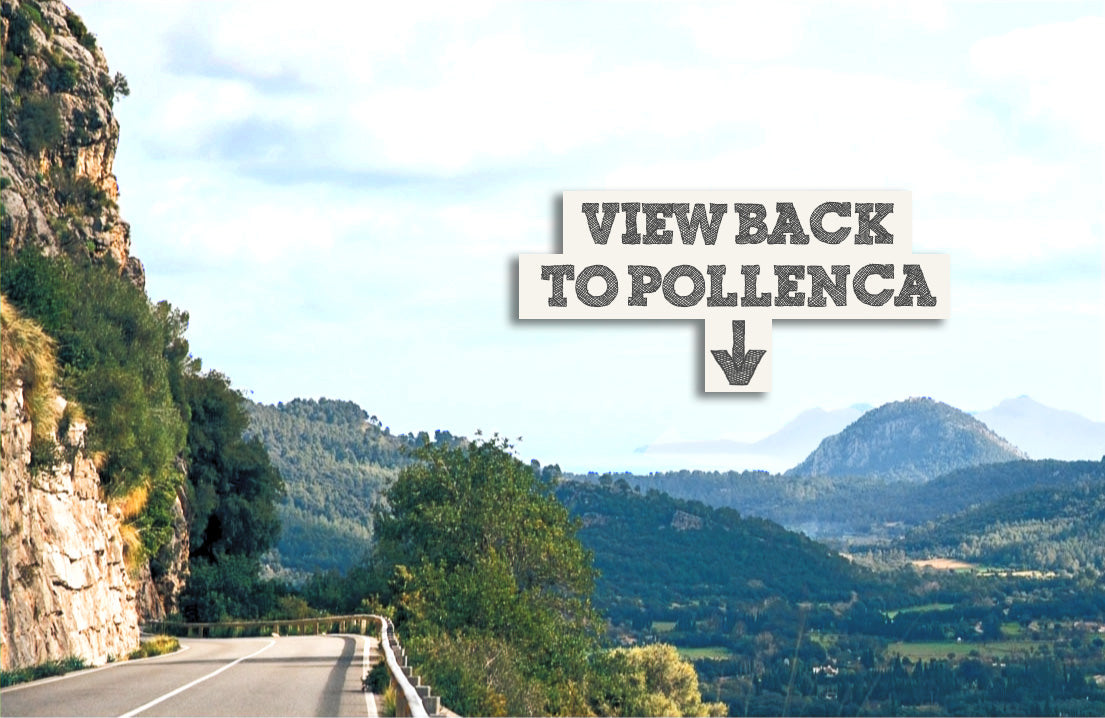 Photo of the view back from the Femenia climb towards Alcudia