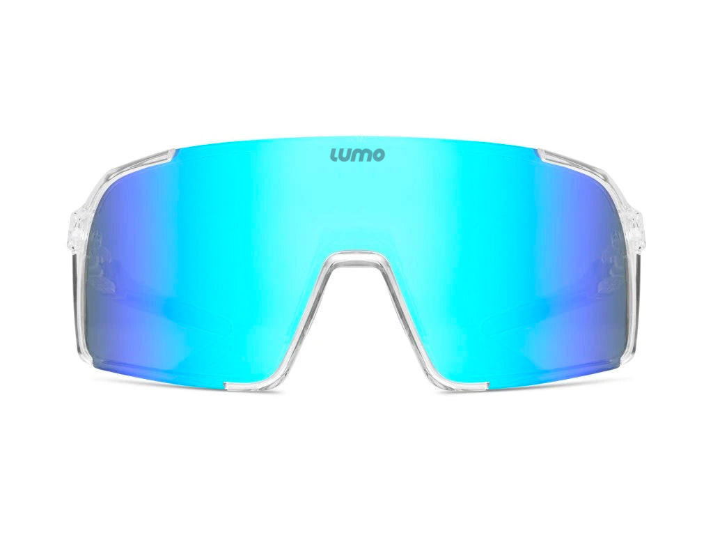 Lumo Transparent Frame with Ice Blue Turquoise Lenses