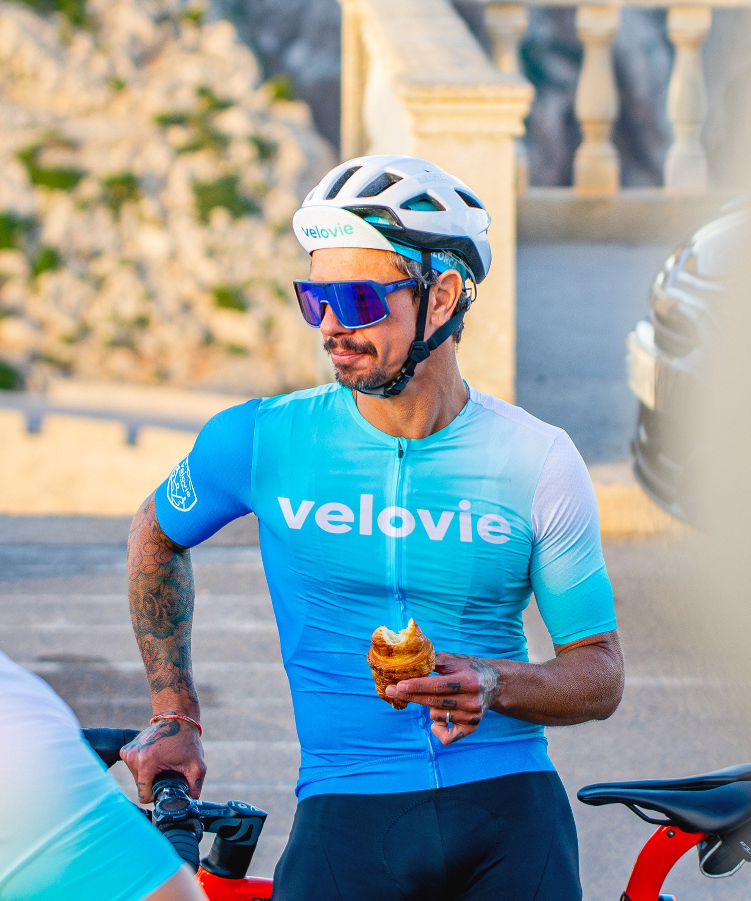 Velovie Mallorca Cycling jersey Men's Blue & Turquoise