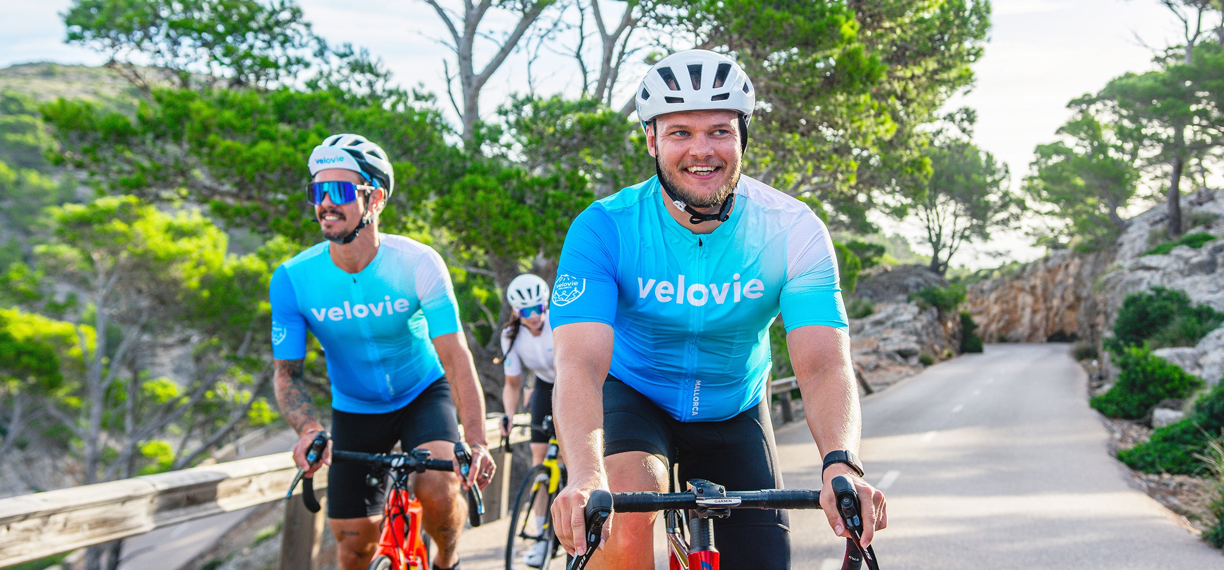 Velovie Mallorca Cycling Kit, worn by Rok and Denis