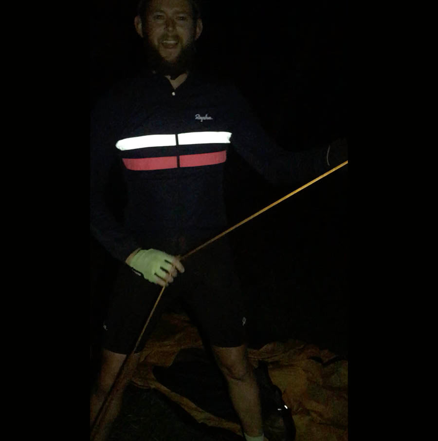 Camping in Scotland at night