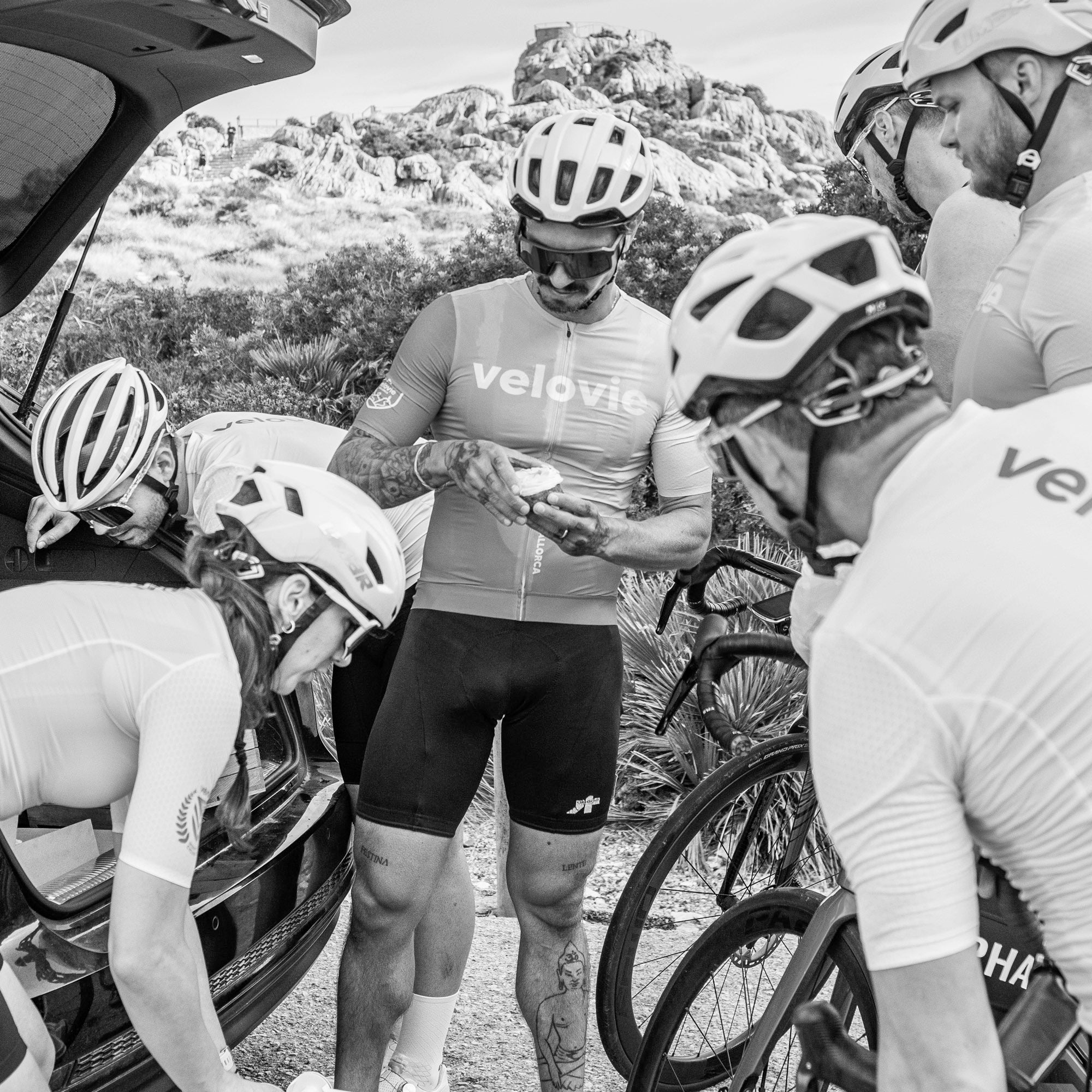 VCC Members wearing the Switch Out & Mallorca Member Jerseys