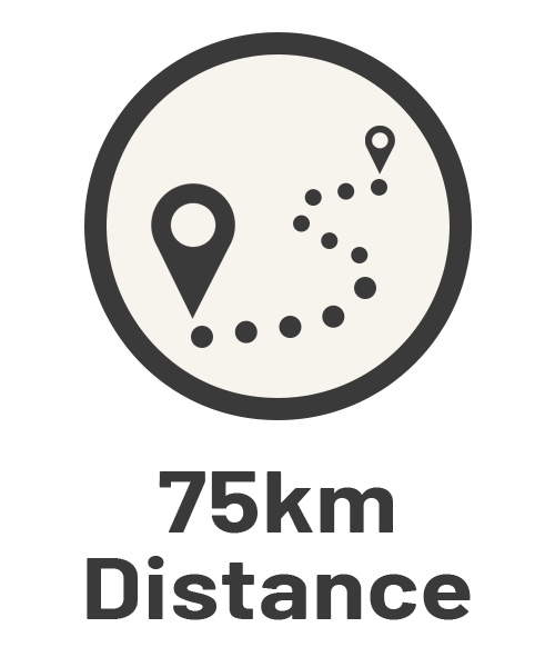 75km distance icon