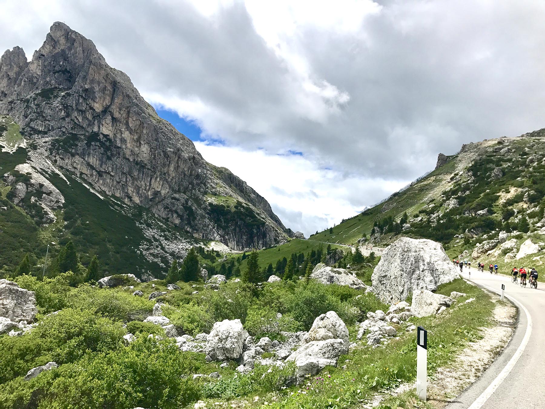 Mountain top view from the Dolomites,Italy