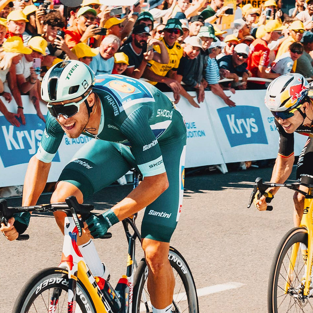 The green jersey (Maillot Vert), worn by the Tour de France points classification leader