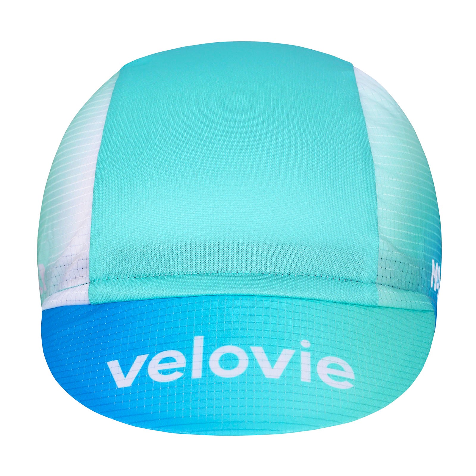 Velovie Mallorca Cycling Cap Casquette Blue Turquoise front angle