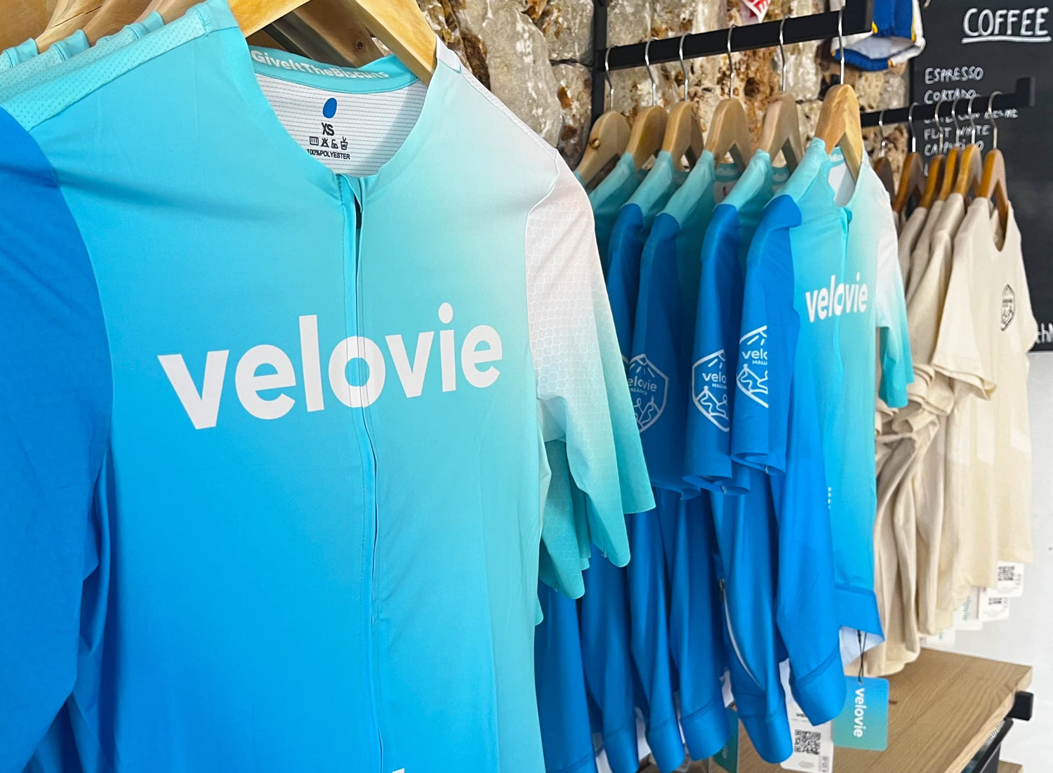 Velovie Cycling kit, at our Clubhouse in Mallorca, Cycling jerseys and T-shirts